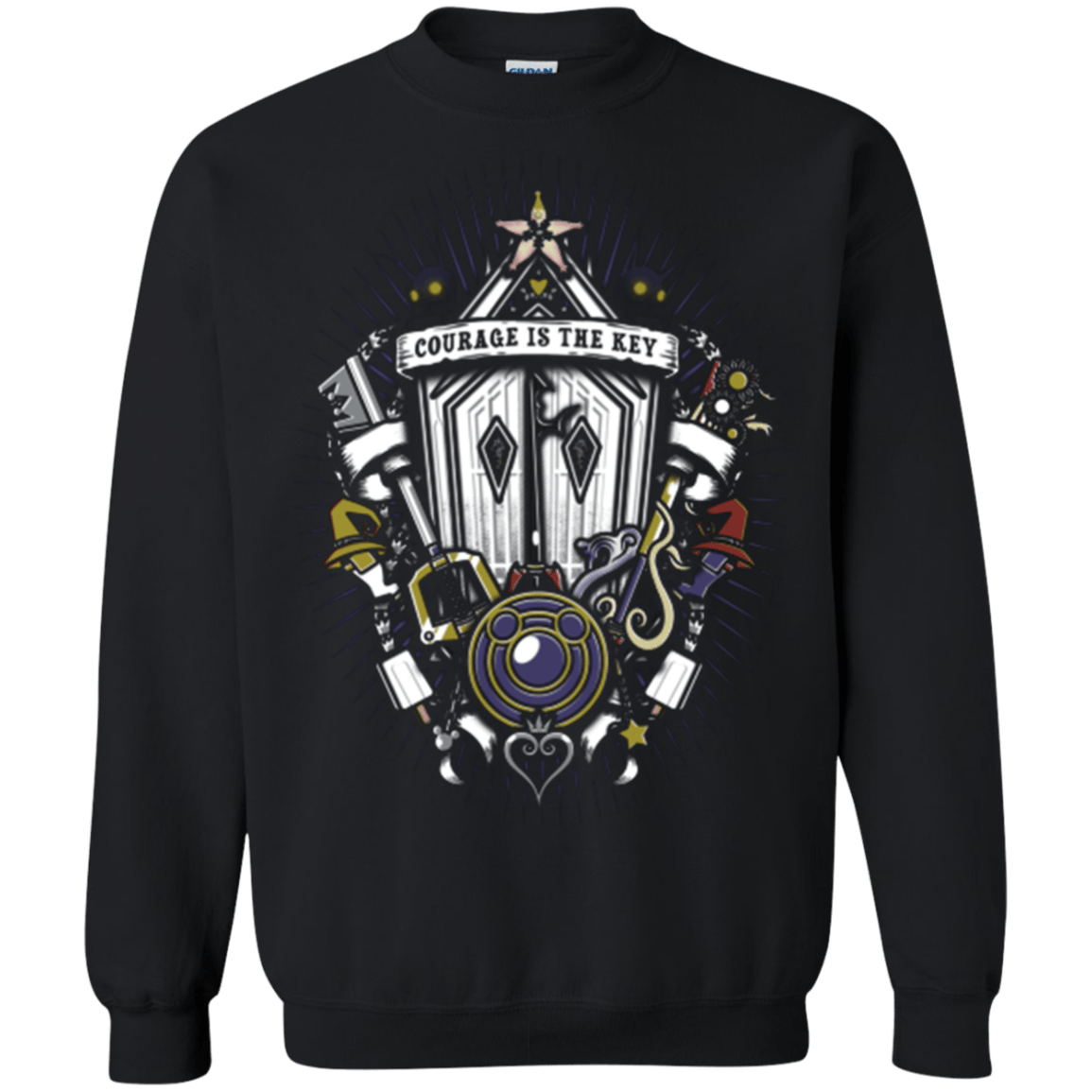 Sweatshirts Black / Small Kingdom & Hearts Crest Crewneck Sweatshirt