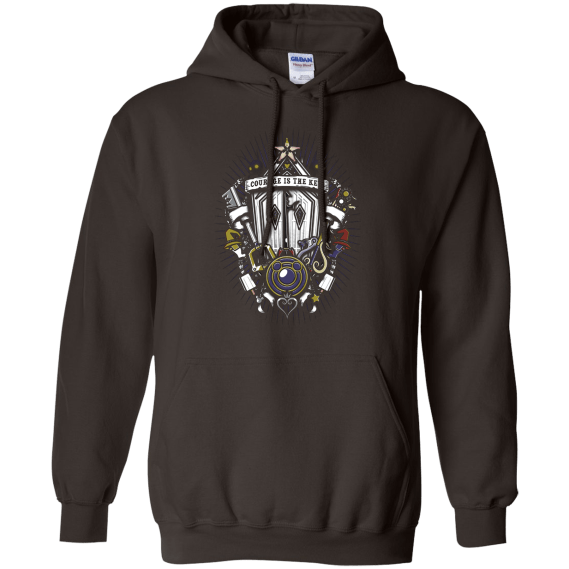 Sweatshirts Dark Chocolate / Small Kingdom & Hearts Crest Pullover Hoodie
