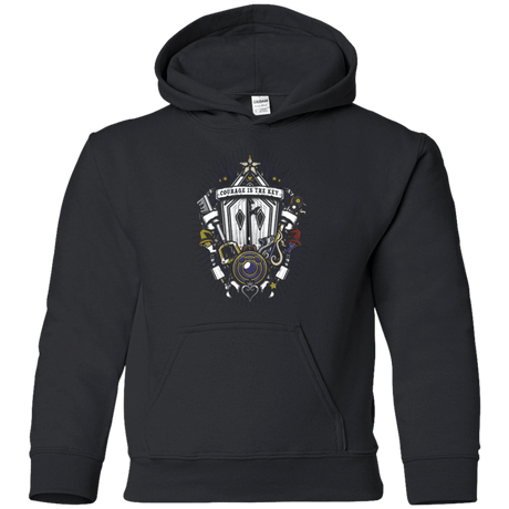 Sweatshirts Black / YS Kingdom & Hearts Crest Youth Hoodie