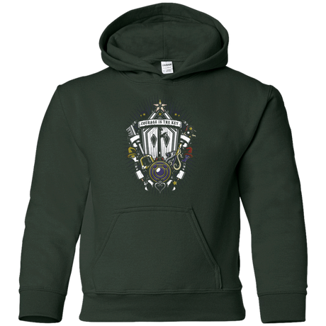 Sweatshirts Forest Green / YS Kingdom & Hearts Crest Youth Hoodie