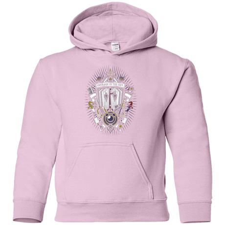 Sweatshirts Light Pink / YS Kingdom & Hearts Crest Youth Hoodie