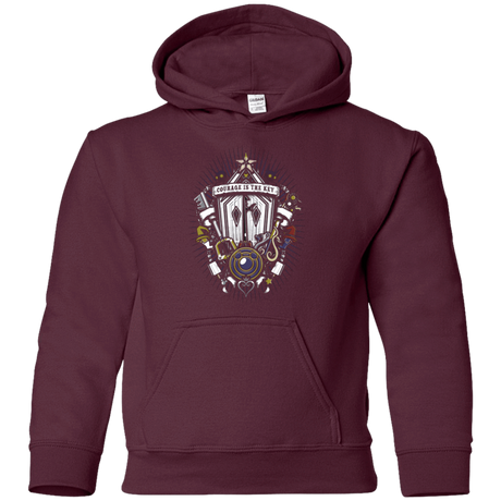 Sweatshirts Maroon / YS Kingdom & Hearts Crest Youth Hoodie