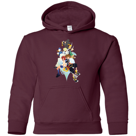 Sweatshirts Maroon / YS Kingdom Hearts Youth Hoodie