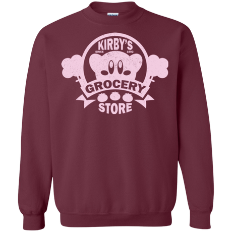 Sweatshirts Maroon / Small Kirbys Grocery Store Crewneck Sweatshirt
