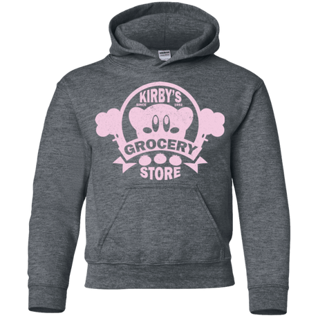 Sweatshirts Dark Heather / YS Kirbys Grocery Store Youth Hoodie
