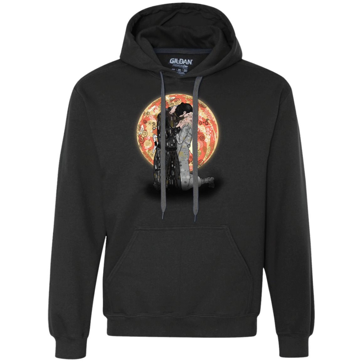 Sweatshirts Black / S Kiss Jon and Dany Premium Fleece Hoodie
