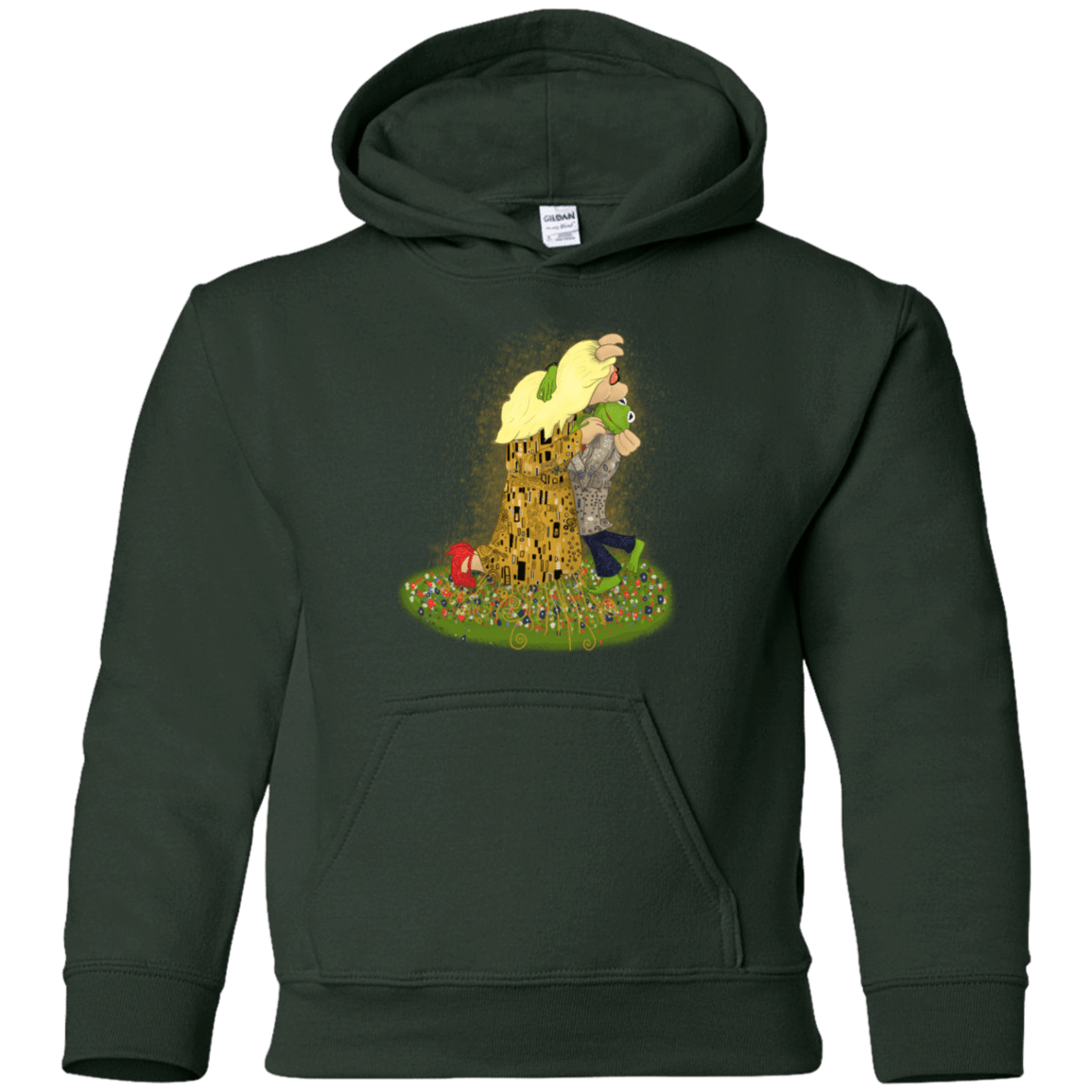 Sweatshirts Forest Green / YS Kiss of Muppets Youth Hoodie