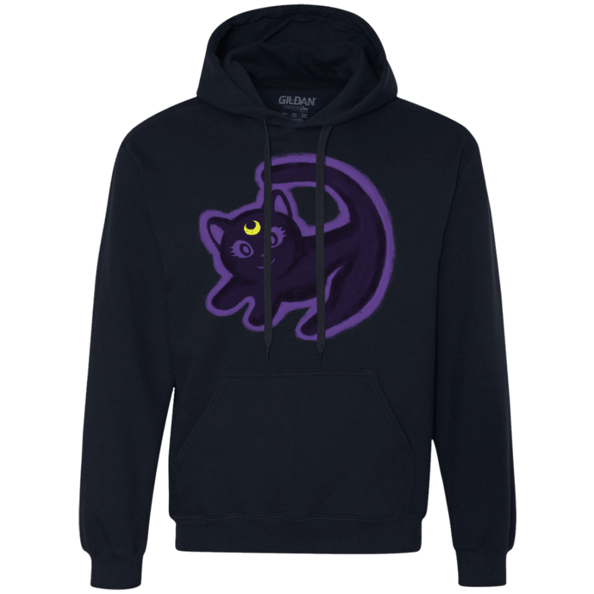 Sweatshirts Navy / S Kitty Queen Premium Fleece Hoodie