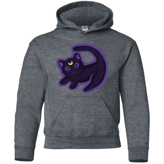 Sweatshirts Dark Heather / YS Kitty Queen Youth Hoodie