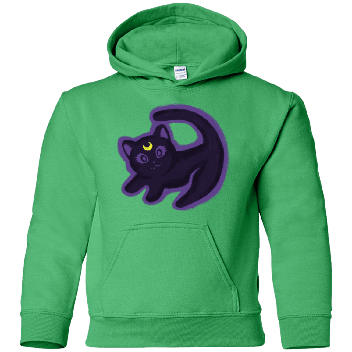 Sweatshirts Irish Green / YS Kitty Queen Youth Hoodie