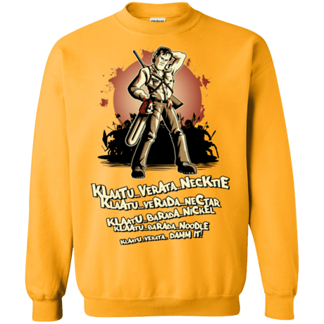 Sweatshirts Gold / Small Klaatu Barada Nikto Crewneck Sweatshirt
