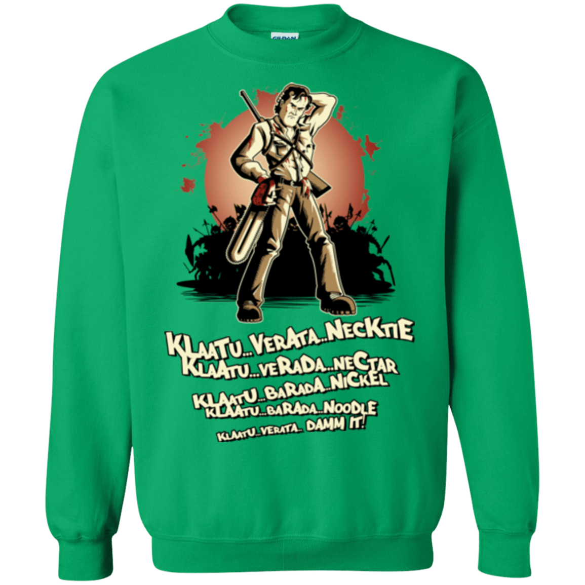 Sweatshirts Irish Green / Small Klaatu Barada Nikto Crewneck Sweatshirt