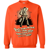 Sweatshirts Orange / Small Klaatu Barada Nikto Crewneck Sweatshirt