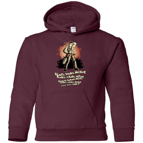 Sweatshirts Maroon / YS Klaatu Barada Nikto Youth Hoodie