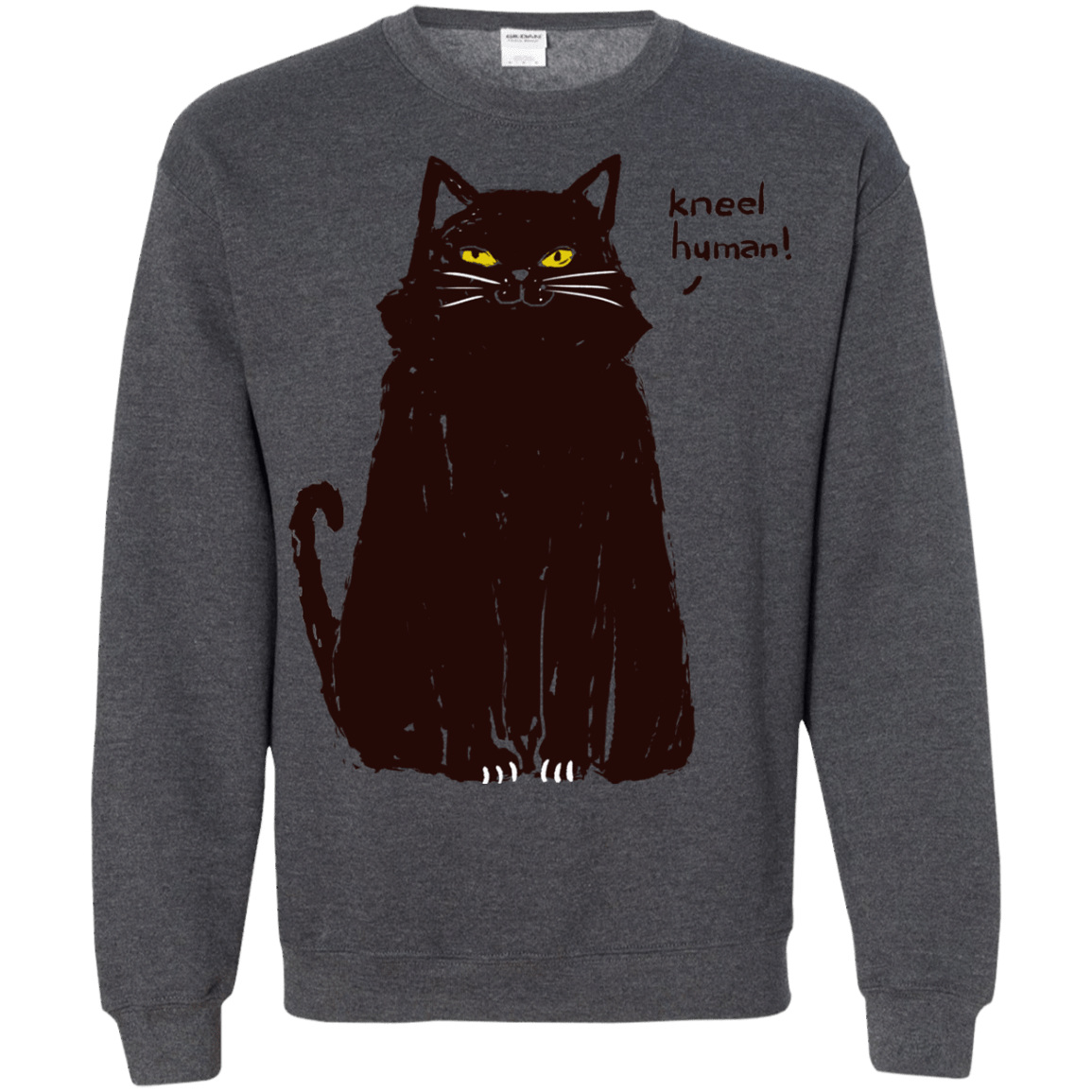 Sweatshirts Dark Heather / S Kneel Human! Crewneck Sweatshirt