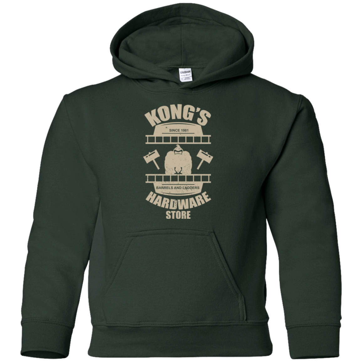 Sweatshirts Forest Green / YS Kongs Hardware Store Youth Hoodie