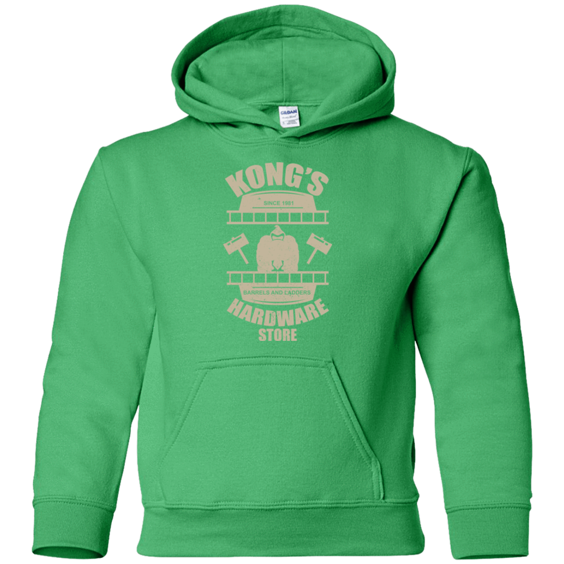 Sweatshirts Irish Green / YS Kongs Hardware Store Youth Hoodie