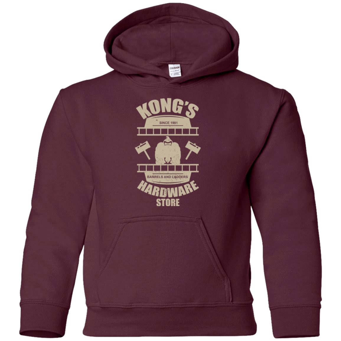 Sweatshirts Maroon / YS Kongs Hardware Store Youth Hoodie