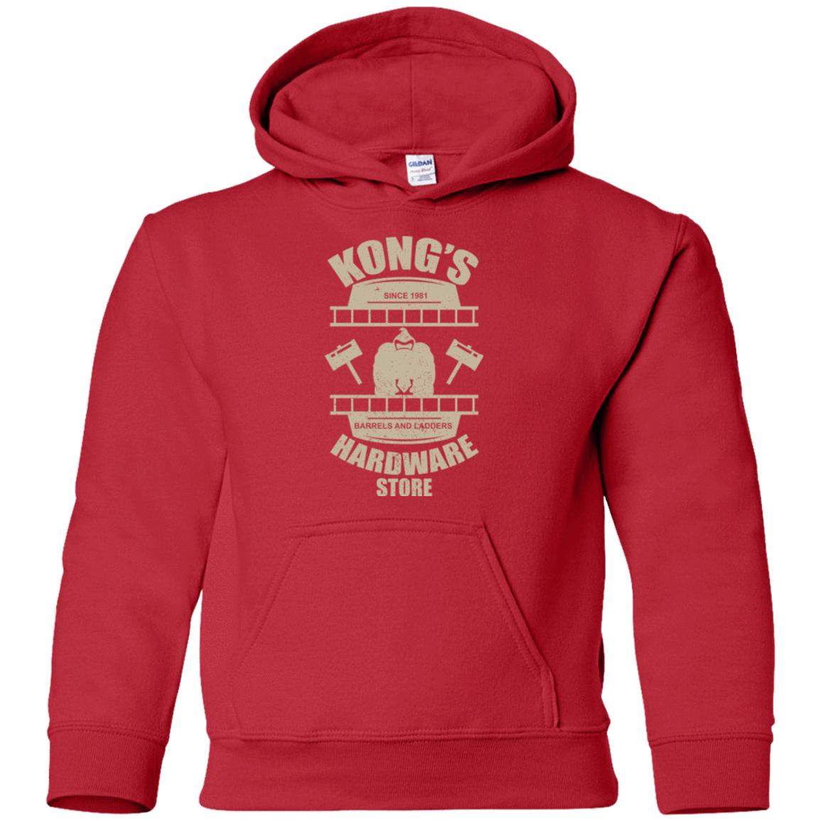 Sweatshirts Red / YS Kongs Hardware Store Youth Hoodie