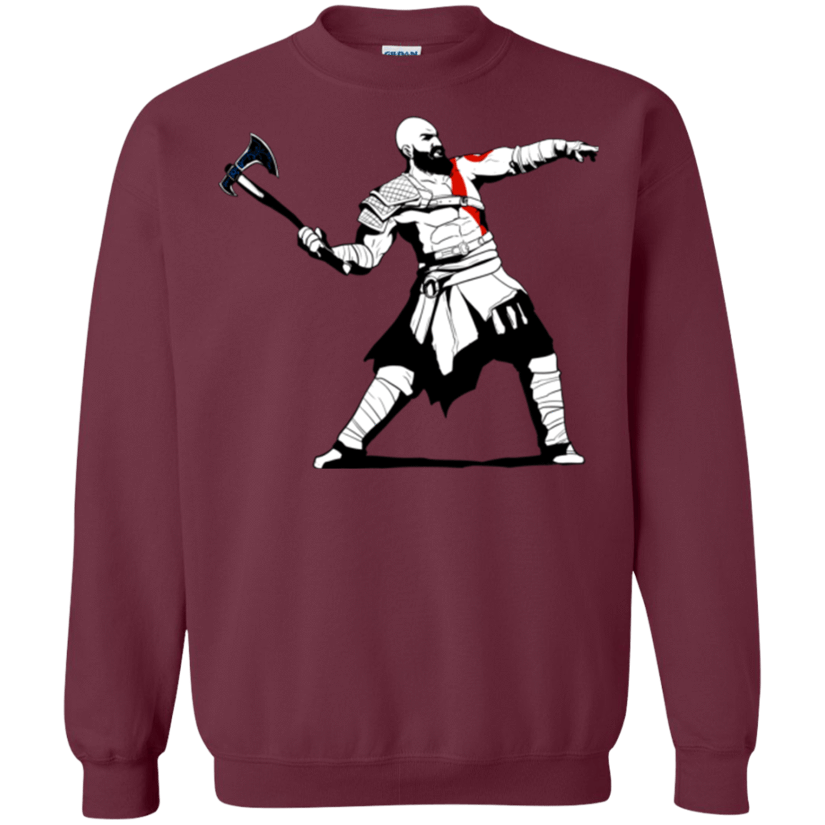Sweatshirts Maroon / S Kratos Banksy Crewneck Sweatshirt