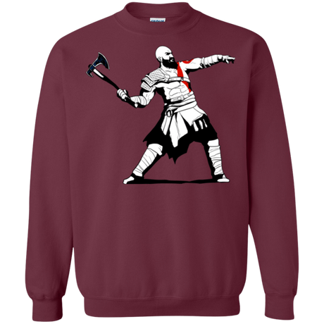 Sweatshirts Maroon / S Kratos Banksy Crewneck Sweatshirt