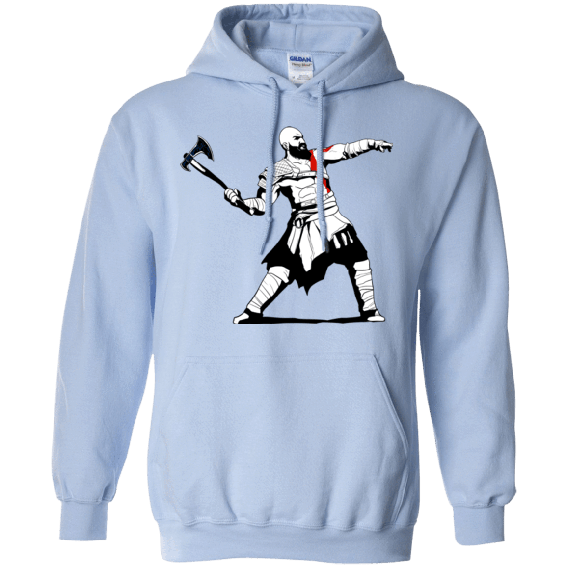Sweatshirts Light Blue / S Kratos Banksy Pullover Hoodie