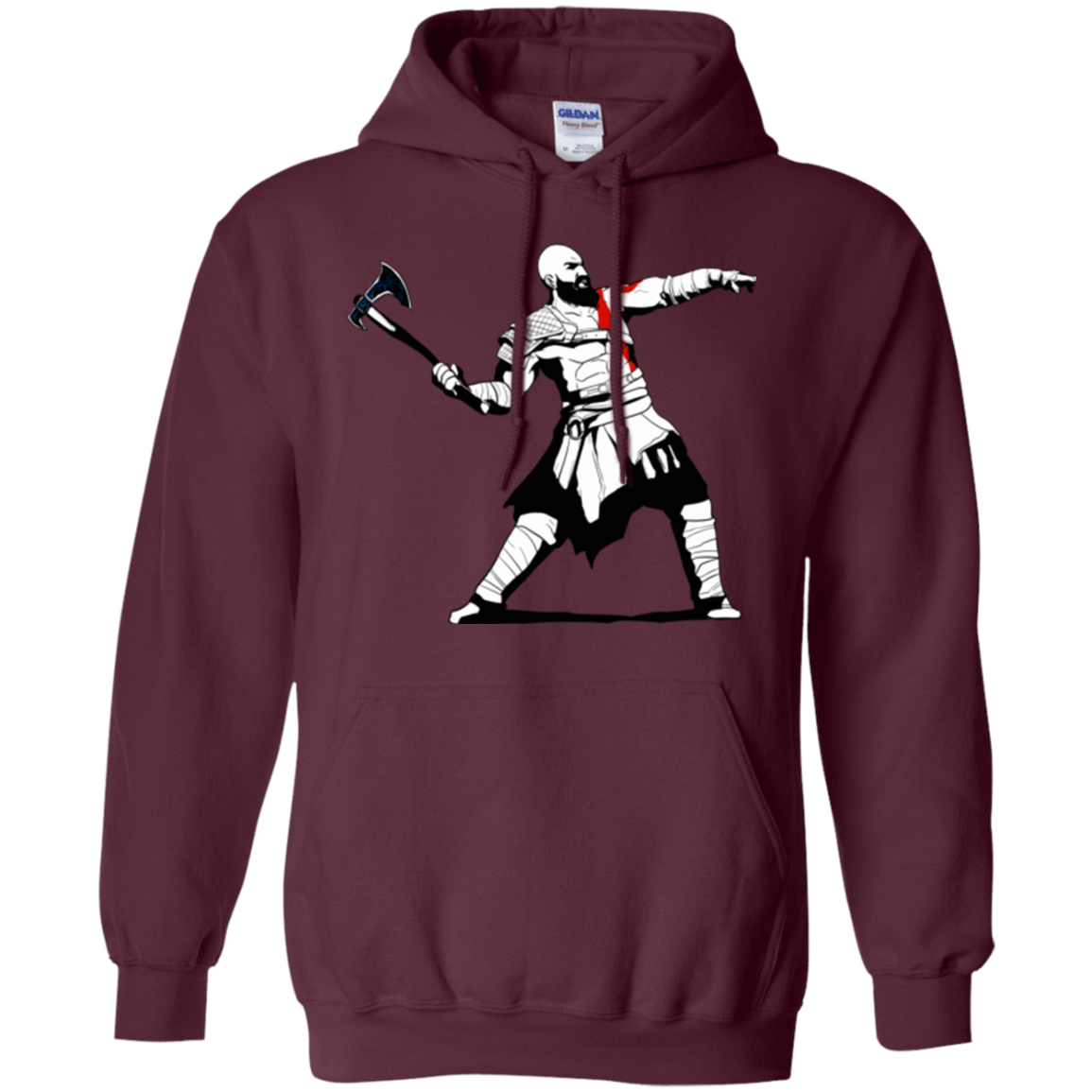 Sweatshirts Maroon / S Kratos Banksy Pullover Hoodie