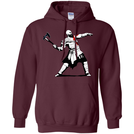 Sweatshirts Maroon / S Kratos Banksy Pullover Hoodie