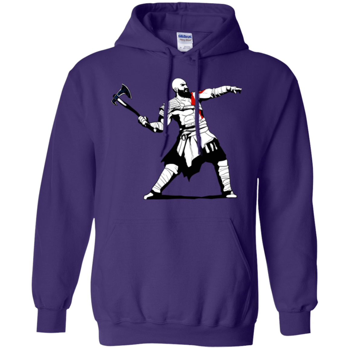 Sweatshirts Purple / S Kratos Banksy Pullover Hoodie
