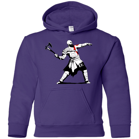 Sweatshirts Purple / YS Kratos Banksy Youth Hoodie