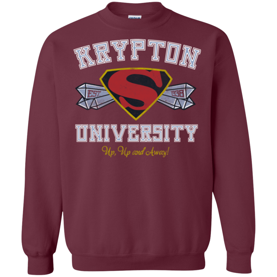Sweatshirts Maroon / Small Krypton University Crewneck Sweatshirt