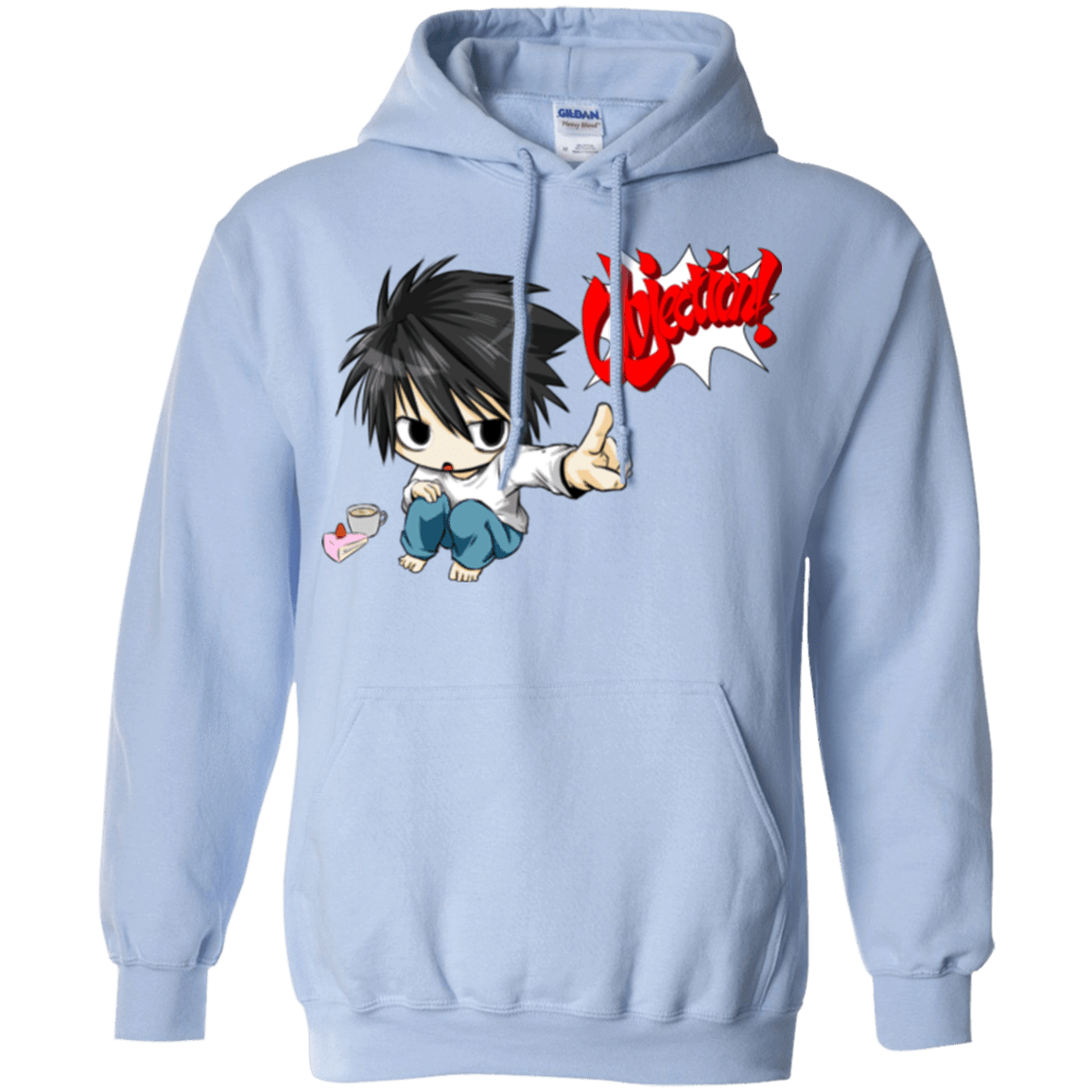 Sweatshirts Light Blue / Small L Objection! Pullover Hoodie