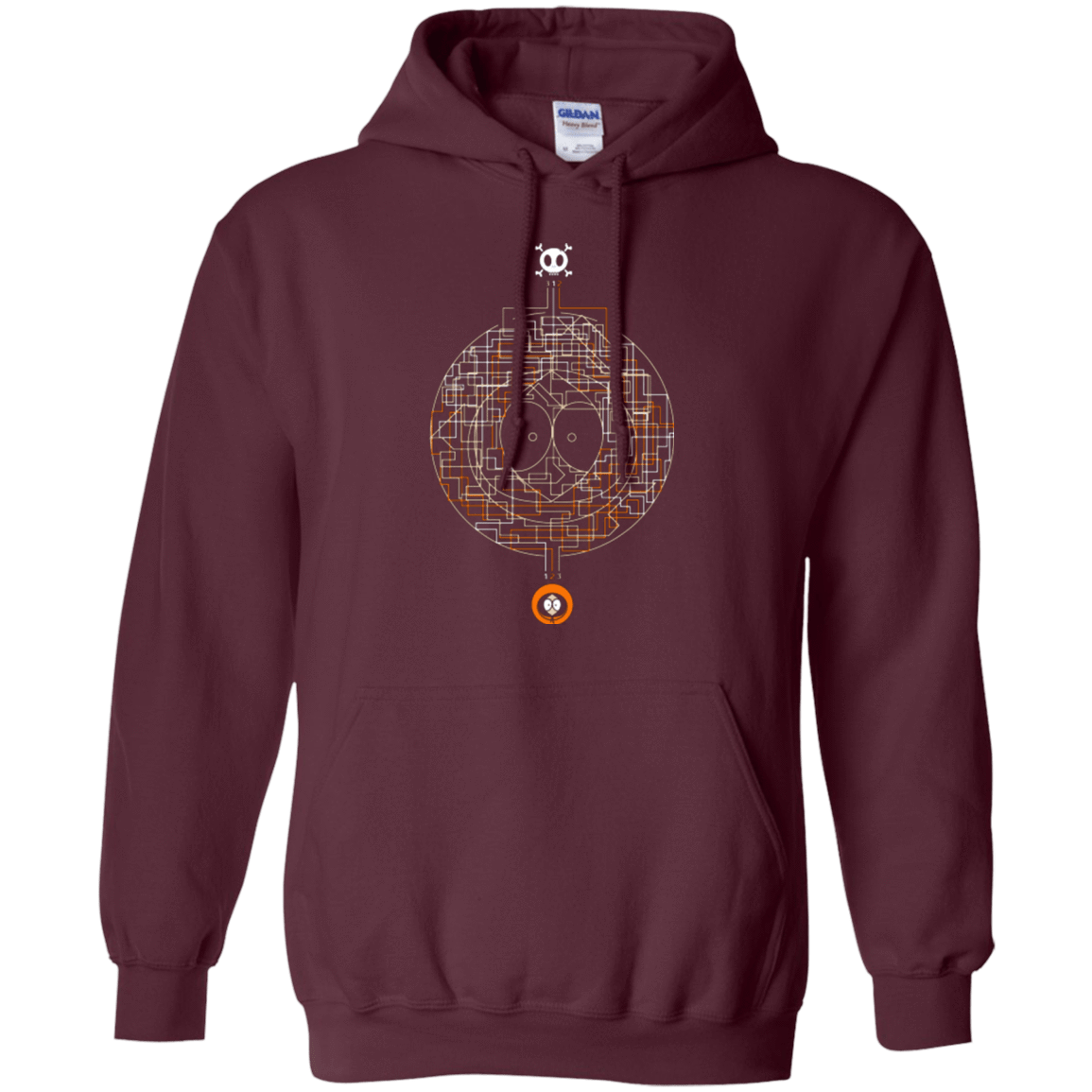 Sweatshirts Maroon / Small LABYRINTH OF DEATH Pullover Hoodie