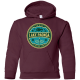 Sweatshirts Maroon / YS Lake Paonga Fishing Camp Youth Hoodie