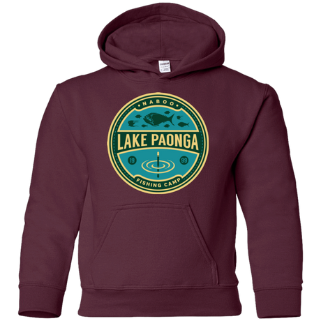 Sweatshirts Maroon / YS Lake Paonga Fishing Camp Youth Hoodie