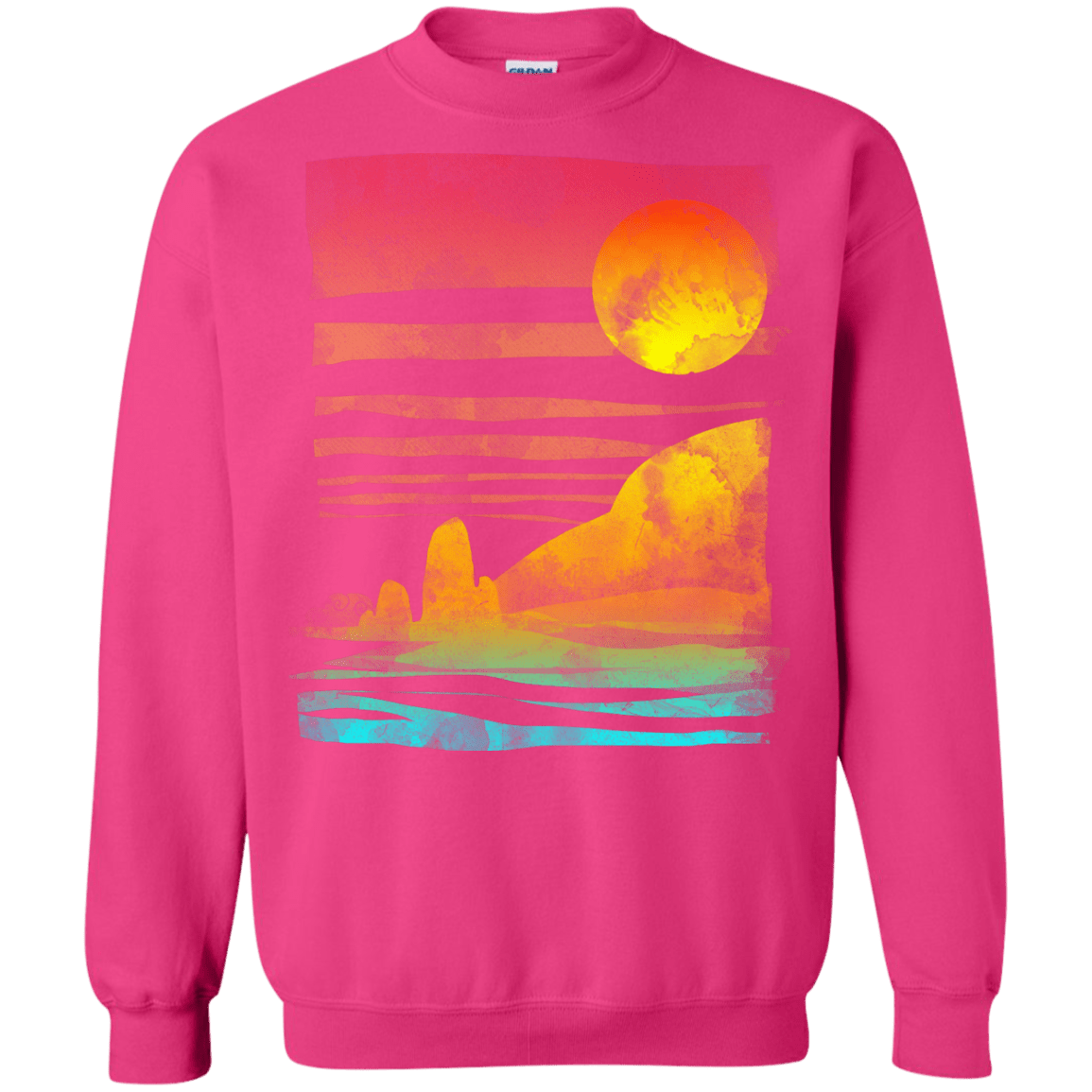 Sweatshirts Heliconia / S Landscape Painted With Tea Crewneck Sweatshirt