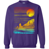 Sweatshirts Purple / S Landscape Painted With Tea Crewneck Sweatshirt