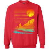 Sweatshirts Red / S Landscape Painted With Tea Crewneck Sweatshirt