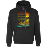 Sweatshirts Black / S Landscape Painted With Tea Premium Fleece Hoodie