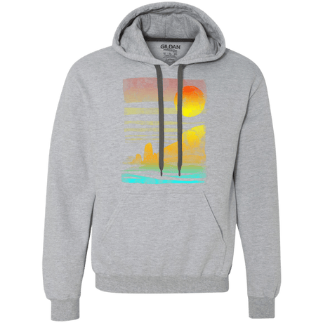 Sweatshirts Sport Grey / S Landscape Painted With Tea Premium Fleece Hoodie