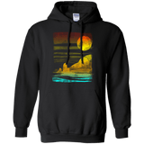 Sweatshirts Black / S Landscape Painted With Tea Pullover Hoodie