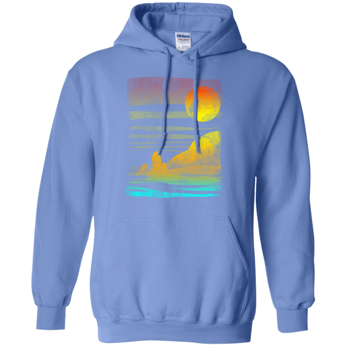 Sweatshirts Carolina Blue / S Landscape Painted With Tea Pullover Hoodie