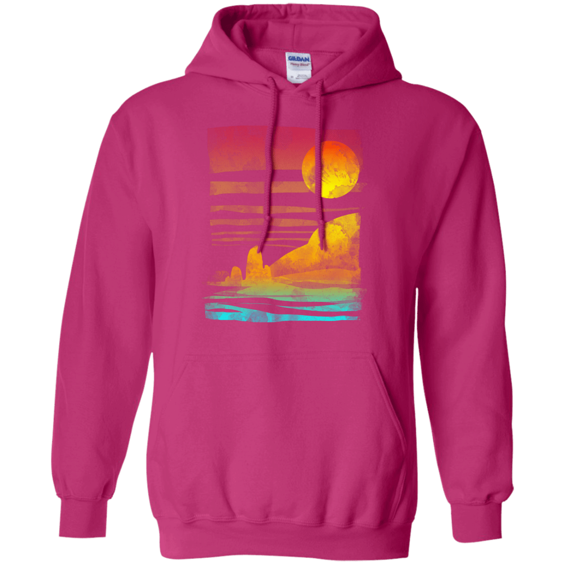Sweatshirts Heliconia / S Landscape Painted With Tea Pullover Hoodie