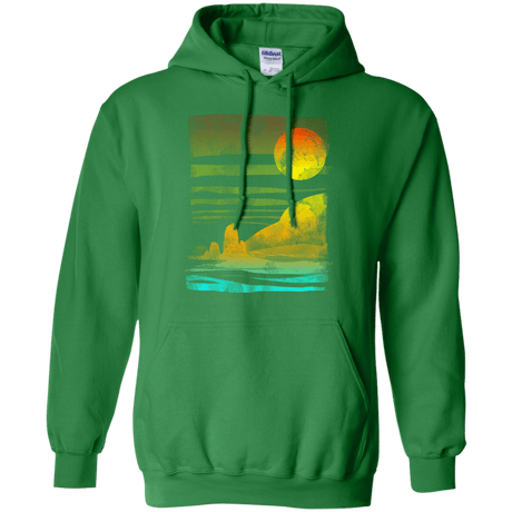 Sweatshirts Irish Green / S Landscape Painted With Tea Pullover Hoodie