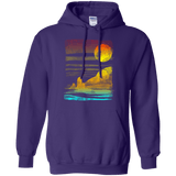 Sweatshirts Purple / S Landscape Painted With Tea Pullover Hoodie