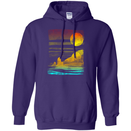 Sweatshirts Purple / S Landscape Painted With Tea Pullover Hoodie