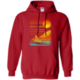 Sweatshirts Red / S Landscape Painted With Tea Pullover Hoodie