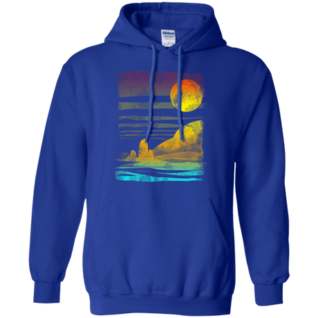 Sweatshirts Royal / S Landscape Painted With Tea Pullover Hoodie