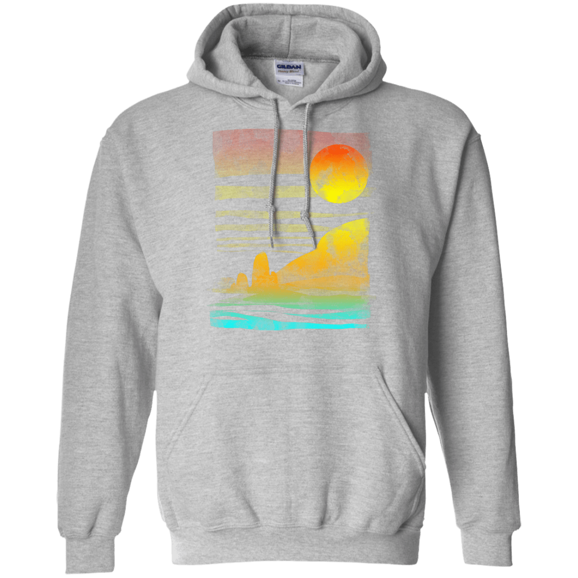 Sweatshirts Sport Grey / S Landscape Painted With Tea Pullover Hoodie