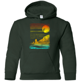 Sweatshirts Forest Green / YS Landscape Painted With Tea Youth Hoodie